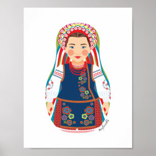 Oekraïens Matryoshka Poster