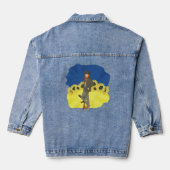 Oekraïens meisje denim jacket (Achterkant)