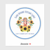Oekraïens meisje Glory naar Oekraïens autodecal Sticker (Vel)