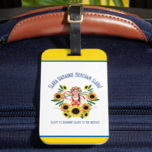 Oekraïens meisje Glory naar Oekraïne Bagagelabel