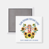 Oekraïens meisje Glory naar Oekraïne Magneet (Voorkant / Achterkant)