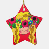 Oekraïens meisje keramisch ornament (Links)