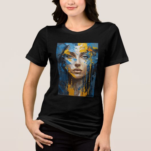 Oekraïens meisje. Tri-Blend shirt (Voorkant)