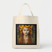 Oekraïens meisje van Amulets en Zonnebloemen Tote Bag (Voorkant)