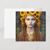 Oekraïens meisje van Amulets & Sunflower Card (Voorkant / Achterkant)