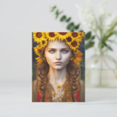 Oekraïens meisje van Amulets & Sunflower Digital A Briefkaart (Staand voorkant)