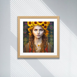 Oekraïens meisje van Amulets & Sunflower Digital A Poster
