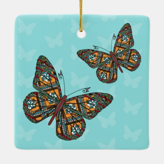 Oekraïens monarch keramisch ornament (Achterkant)