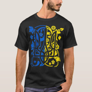 Oekraïens nationaal embleekwapen met Folk Flo T-shirt