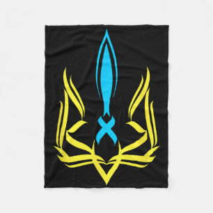 Oekraïens nationaal embleem Geel Blauwe Kleuren -  Fleece Deken