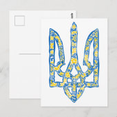 Oekraïens nationaal embleem trident tryzub etnical briefkaart (Voorkant / Achterkant)