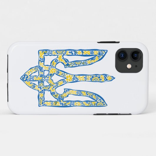 Oekraïens nationaal embleem trident tryzub etnical Case-Mate iPhone case (Achterkant (horizontaal))