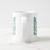 Oekraïens nationaal embleem trident tryzub etnical grote koffiekop (Achterkant)