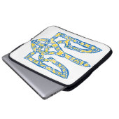 Oekraïens nationaal embleem trident tryzub etnical laptop sleeve (Voorkant onderkant)