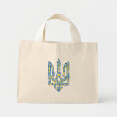 Oekraïens nationaal embleem trident tryzub etnical mini tote bag (Voorkant)