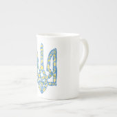 Oekraïens nationaal embleem trident tryzub etnical porselein kop (Voorkant rechts)