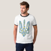 Oekraïens nationaal embleem trident tryzub etnical t-shirt (Voorkant volledig)