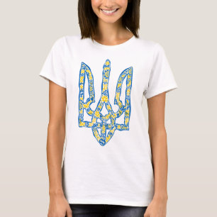 Oekraïens nationaal embleem trident tryzub etnical t-shirt