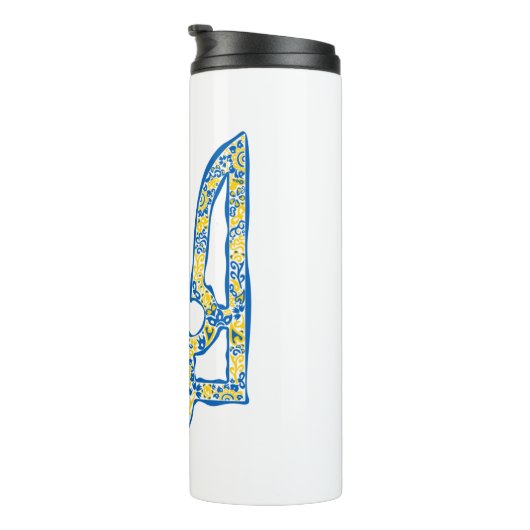 Oekraïens nationaal embleem trident tryzub etnical thermosbeker (Geroteerd rechts)