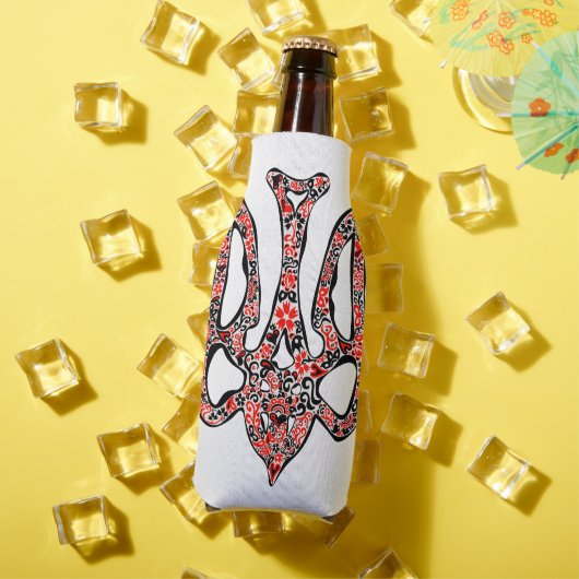 Oekraïens nationaal embleem trident tryzub gestili flesjeskoeler (Insitu Zomer)