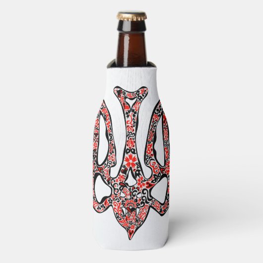 Oekraïens nationaal embleem trident tryzub gestili flesjeskoeler (Fles Voorkant)