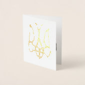 Oekraïens nationaal embleem trident tryzub gestili folie kaarten (Voorkant)