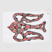 Oekraïens nationaal embleem trident tryzub gestili golfhanddoek (Horizontaal)