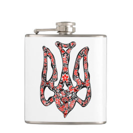 Oekraïens nationaal embleem trident tryzub gestili heupfles