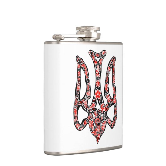 Oekraïens nationaal embleem trident tryzub gestili heupfles (Rechts)