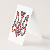 Oekraïens nationaal embleem trident tryzub gestili kaart (Voorkant)