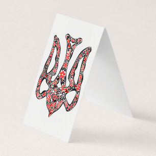 Oekraïens nationaal embleem trident tryzub gestili kaart