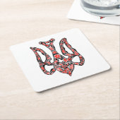 Oekraïens nationaal embleem trident tryzub gestili kartonnen onderzetters (Schuin)