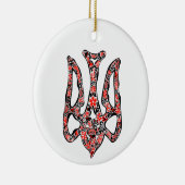 Oekraïens nationaal embleem trident tryzub gestili keramisch ornament (Rechts)