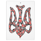 Oekraïens nationaal embleem trident tryzub gestili klembord (Achterkant)