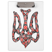 Oekraïens nationaal embleem trident tryzub gestili klembord (Voorkant)