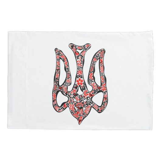 Oekraïens nationaal embleem trident tryzub gestili kussensloop (Achterkant)