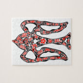 Oekraïens nationaal embleem trident tryzub gestili legpuzzel (Horizontaal)