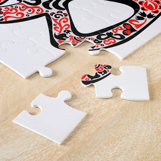 Oekraïens nationaal embleem trident tryzub gestili legpuzzel (Zijkant)