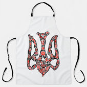 Oekraïens nationaal embleem trident tryzub gestili schort (Voorkant)