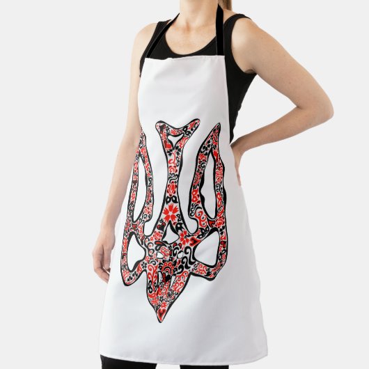 Oekraïens nationaal embleem trident tryzub gestili schort (Insitu)