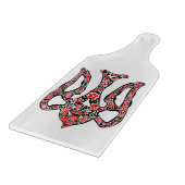 Oekraïens nationaal embleem trident tryzub gestili snijplank (Hoek)