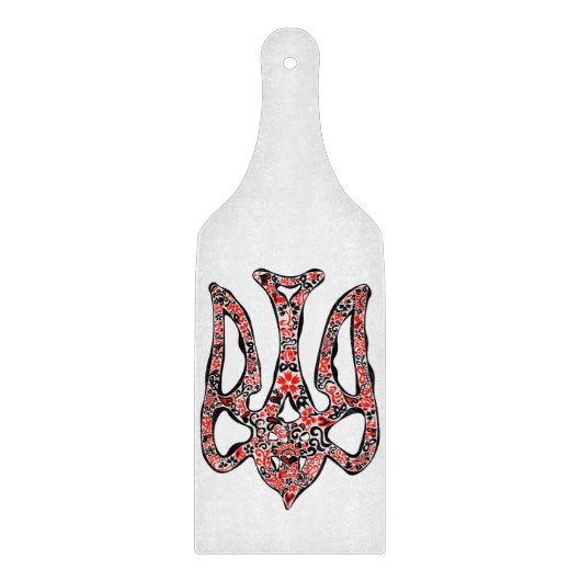 Oekraïens nationaal embleem trident tryzub gestili snijplank (Voorkant)