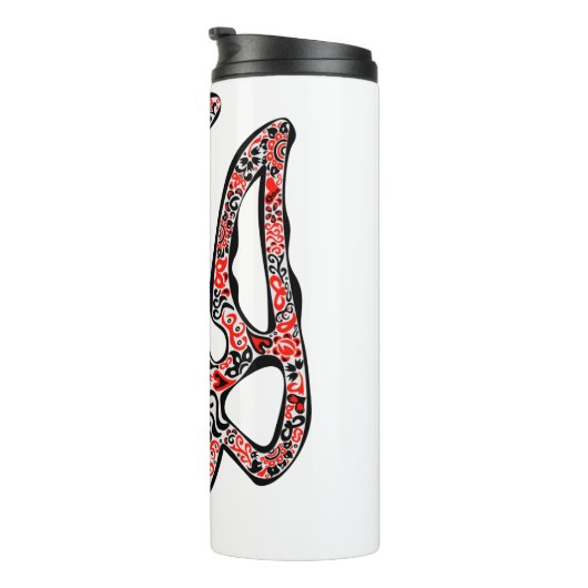 Oekraïens nationaal embleem trident tryzub gestili thermosbeker (Geroteerd rechts)