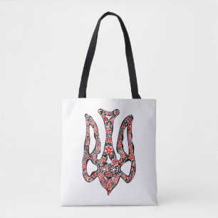 Oekraïens nationaal embleem trident tryzub gestili tote bag