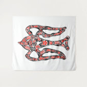 Oekraïens nationaal embleem trident tryzub gestili wandkleed (Voorkant (horizontaal))