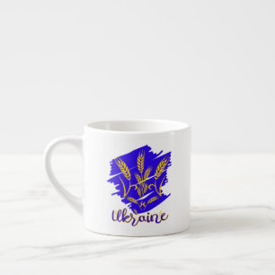Oekraïens nationaal symbool tryzub gemaakt van tar espresso kop