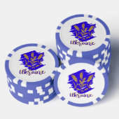 Oekraïens nationaal symbool tryzub gemaakt van tar poker chips (Opstapeling)
