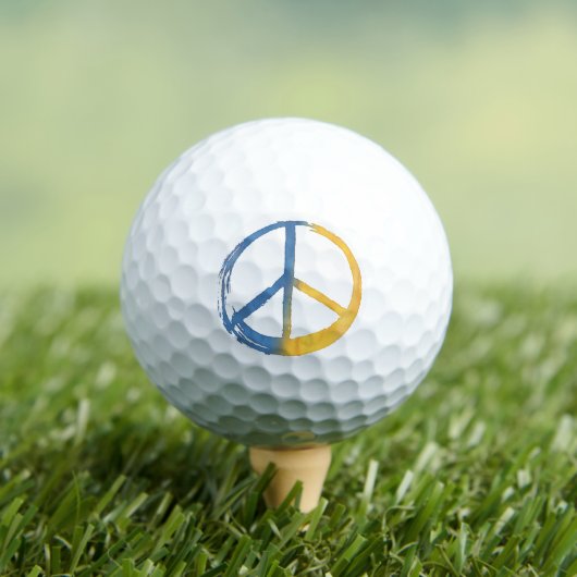 Oekraïens - PEACE-symbool Onderteken Oekraïne Colo Golfballen (Insitu Shirt)