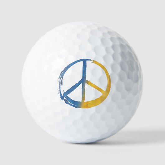 Oekraïens - PEACE-symbool Onderteken Oekraïne Colo Golfballen (Voorkant)