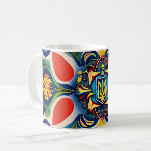 Oekraïens Samchykivka Art Ornament - Mok (Voorkant links)